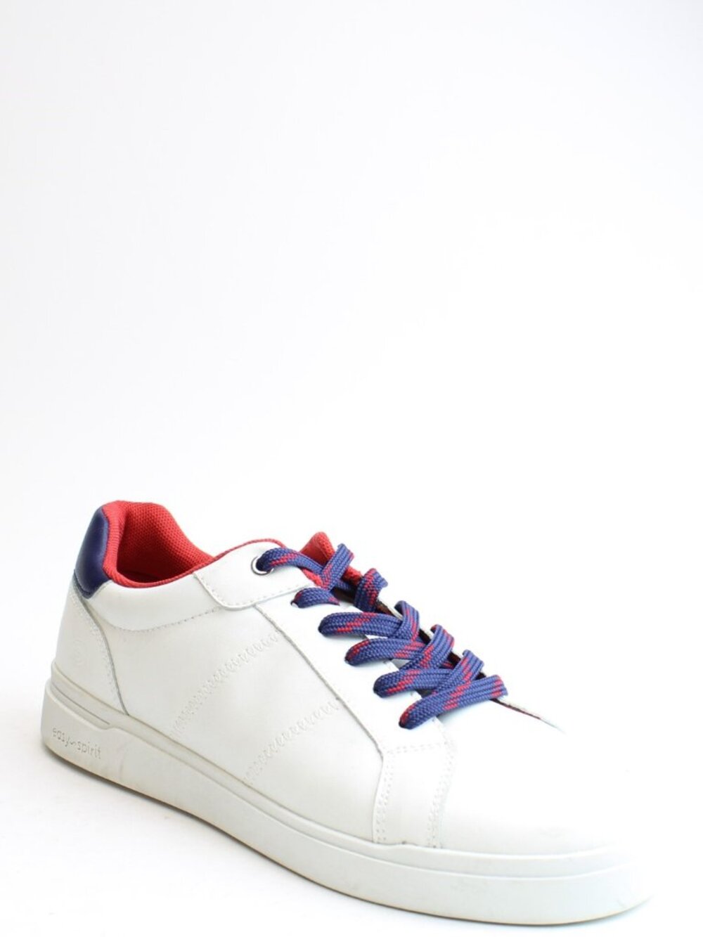 Easy Spirit MP2 Sneakers Leather Lace Up Low Top White Size 7 WIDE Width NEW